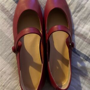 Elegant Red Mary Jane Women's Shoes